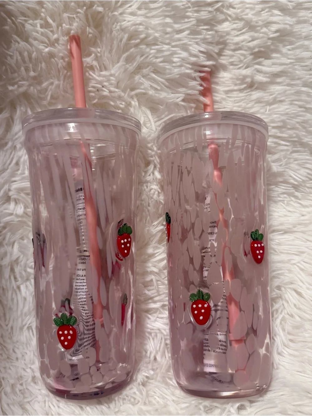 Starbucks Pink Strawberry Glass Tumbler with Pink Straw - Picture 5 of 5
